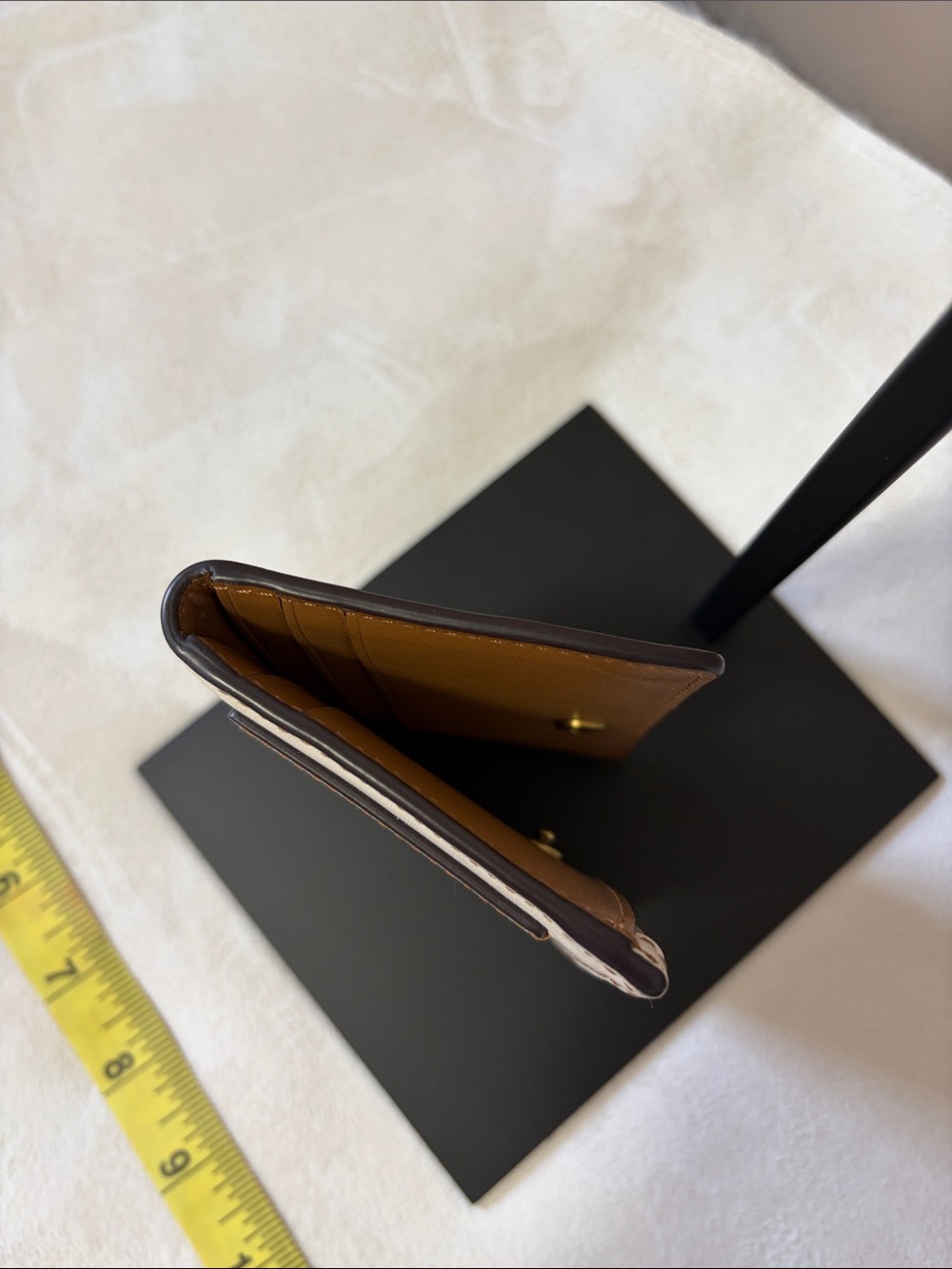 Coach Cream Leather Card Case with Rainbow Skate Logo - Picture 13 of 16